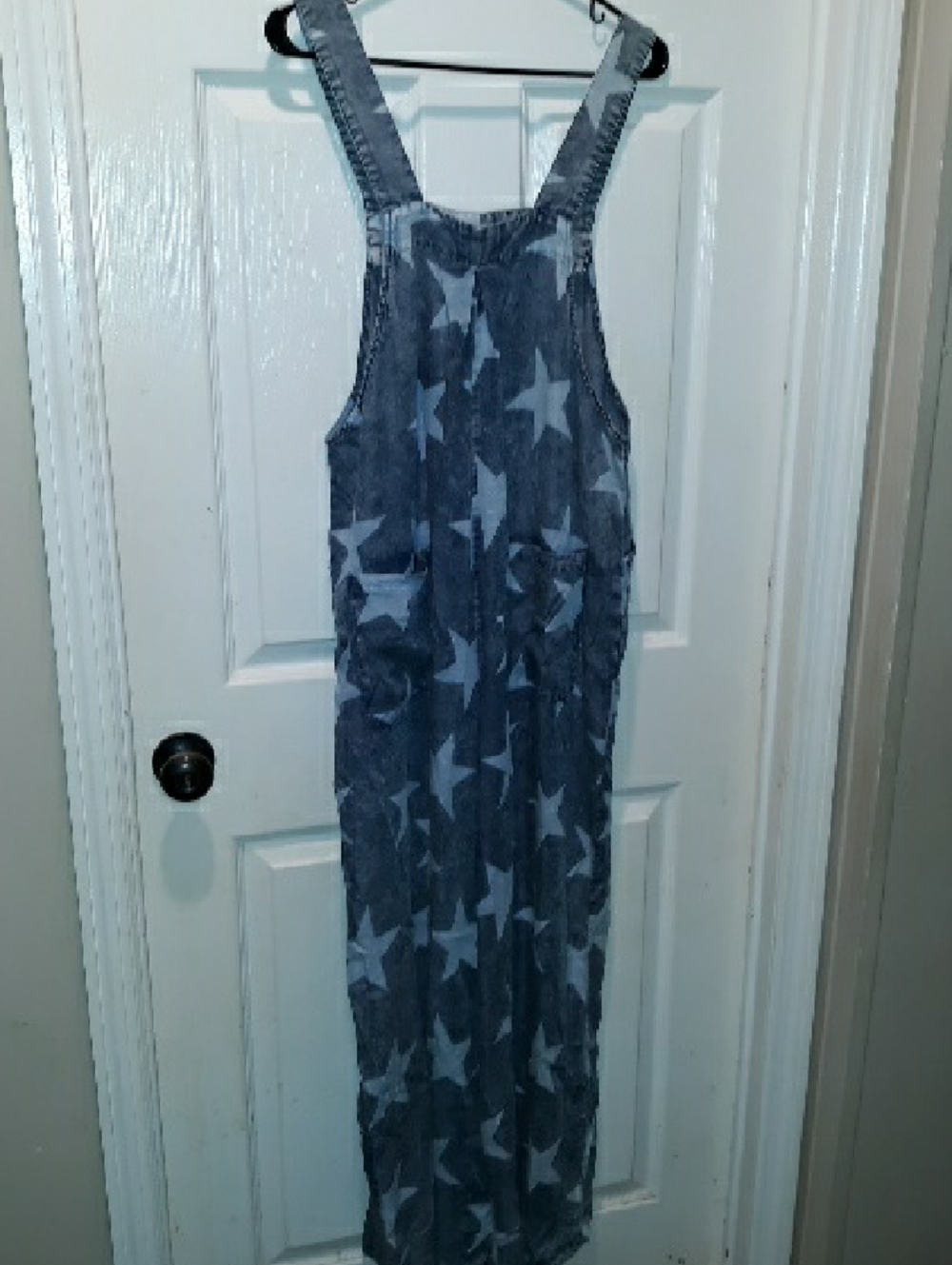 ee:some vintage lightweight  oversized mineral blue/white star pattern overall - Picture 13 of 15